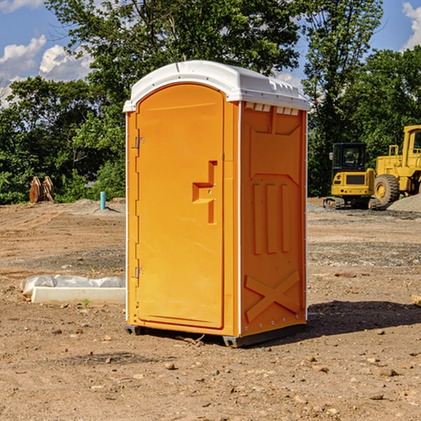 how often are the porta potties cleaned and serviced during a rental period in Renault IL